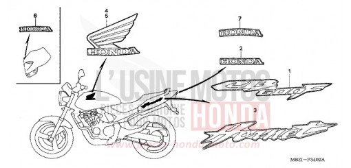 MARQUE (CB600F3/4/5/6) CB600F6 de 2006